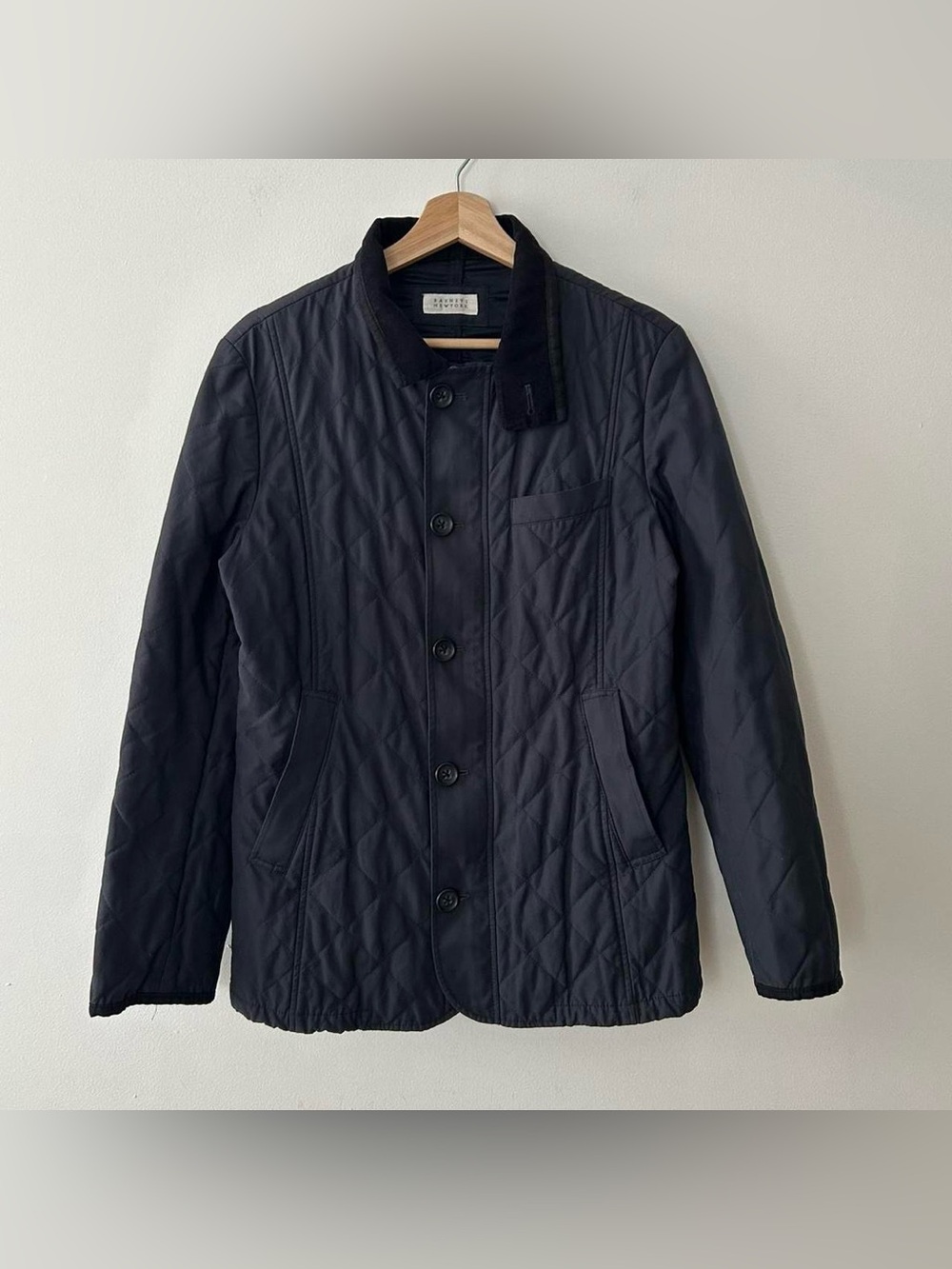 Barney’s New York Navy Quilted Jacket